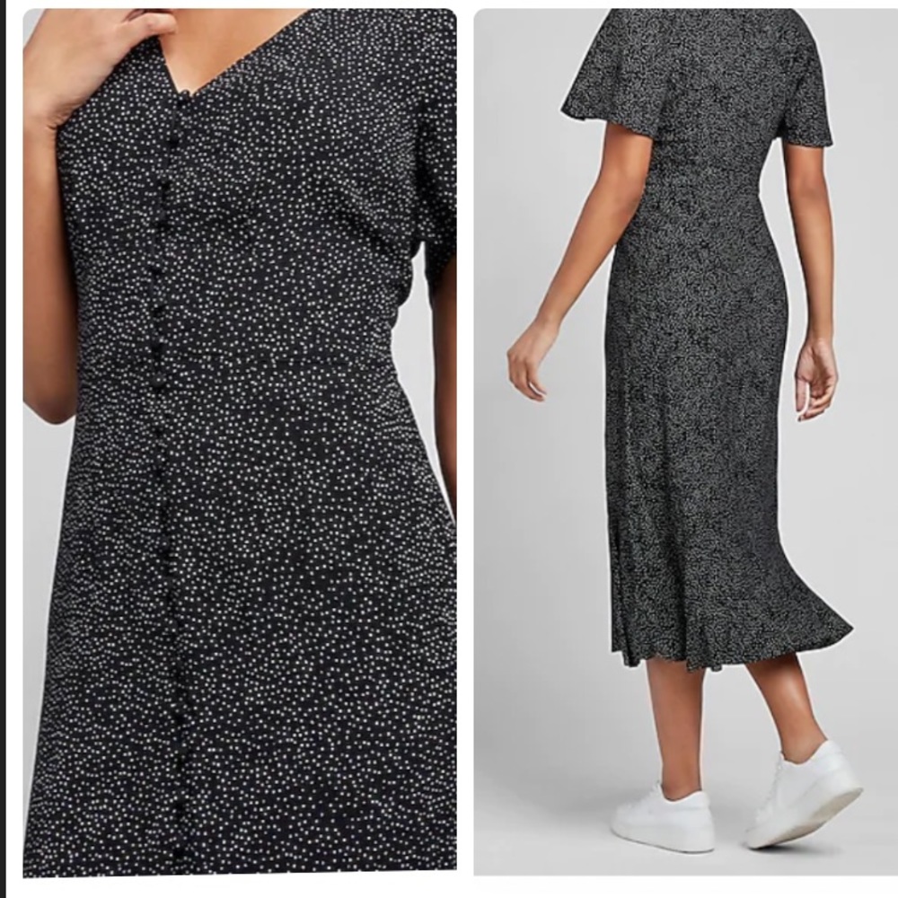 NWT Express Button Front Midi Dress